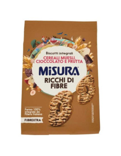 Misura fibrextra biscuits muesli con cereali, chocolate and frutta gr.230 | Nonna Market