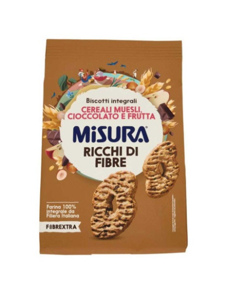 Misura fibrextra biscuits muesli con cereali, chocolate and frutta gr.230 | Nonna Market
