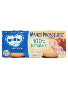 Mellin Omogeneizzato Manzo e Prosciutto Gr.80X2 | Nonna Market