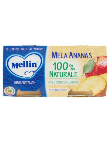 Mellin omogeneizzato mela and ananas gr.10 0x2 | Nonna Market