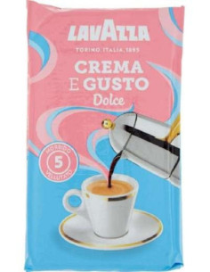 LAVAZZA CREMA E GUSTO DOLCE MORBIDO E VELLUTATO CAFÉ MACINATO...