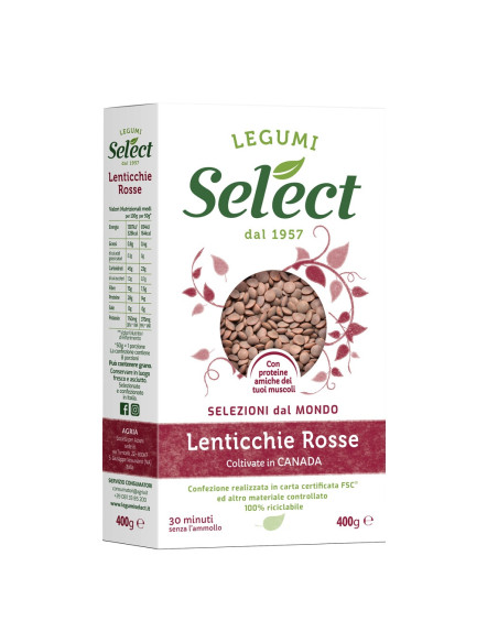 Select Lentejas rojas 400 g