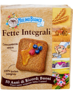 Mulino Bianco Biscotes integrales 40 rebanadas 315 g