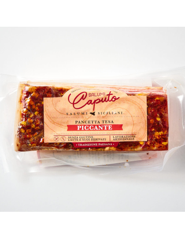 Compra Pancetta tesa piccante 300 g en Nonna Market. Producto italiano seleccionado con envío desde España.