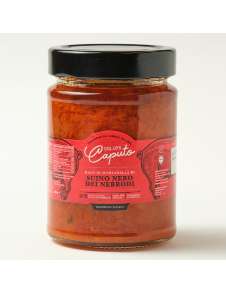 Compra Sugo di mortadella di suino nero dei Nebrodi 314 ml / 280 g en Nonna Market. Producto italiano seleccionado con envío des